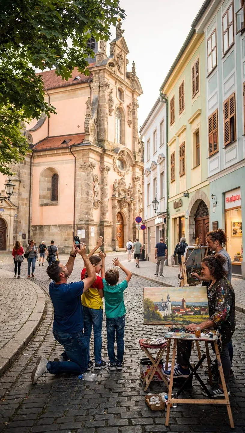 Turisti kráčajúci po zasneženom horskom chodníku obklopenom ihličnatými lesmi.